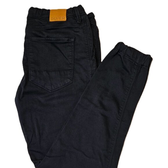 DUER Jogger Pants Mens No Sweat Slim Fit Stretch Breathable 36x29 Navy MNF9B022 - Picture 2 of 16